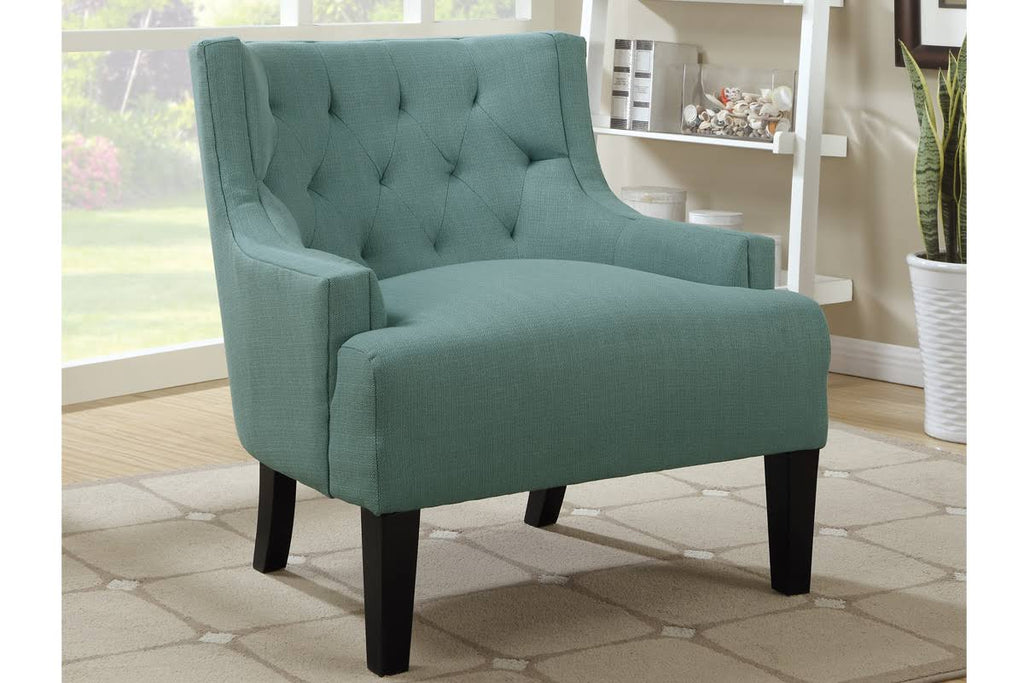 Light Blue Microfiber Accent Chair A558279