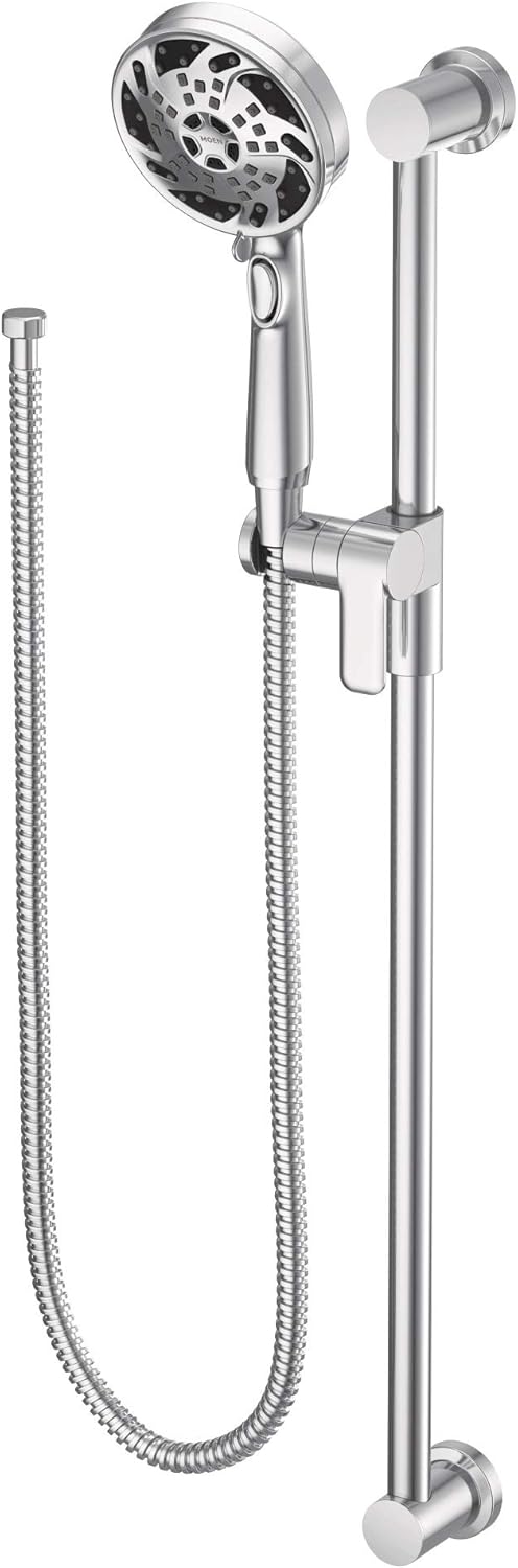 Chrome 5-Function Handshower with Slide Bar and Hose P15450