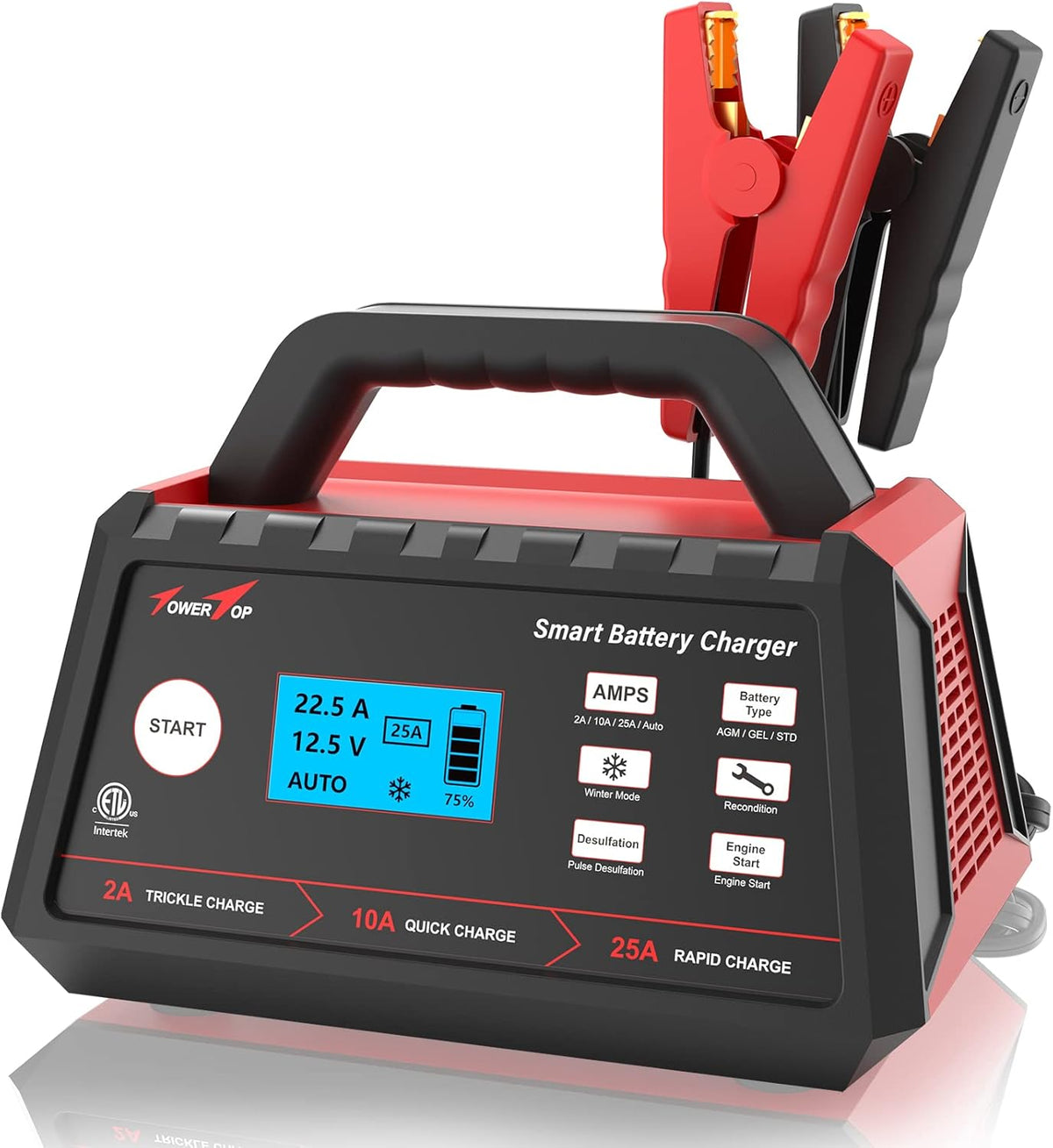 2/10/25Amp 12V Smart Battery Charger with Engine Start X9214