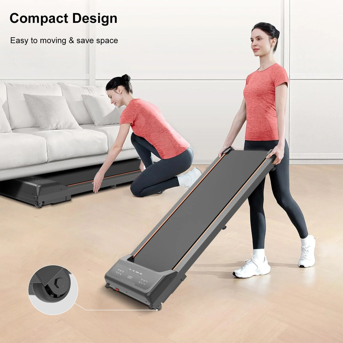Portable Treadmill with LED Display and Remote Control L5472