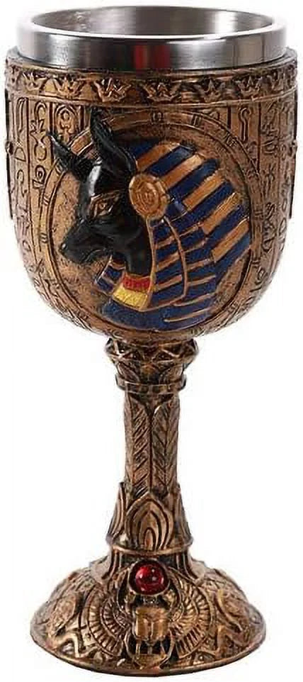 Golden Wine Goblet Stainless Steel Liner 6Oz I52305