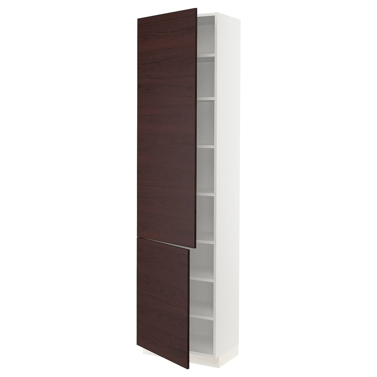 White High Cabinet with Shelves and 2 Doors D207841