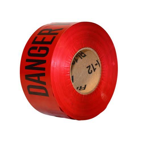 Red Polyethylene Barricade Tape, 1000 ft. V6623
