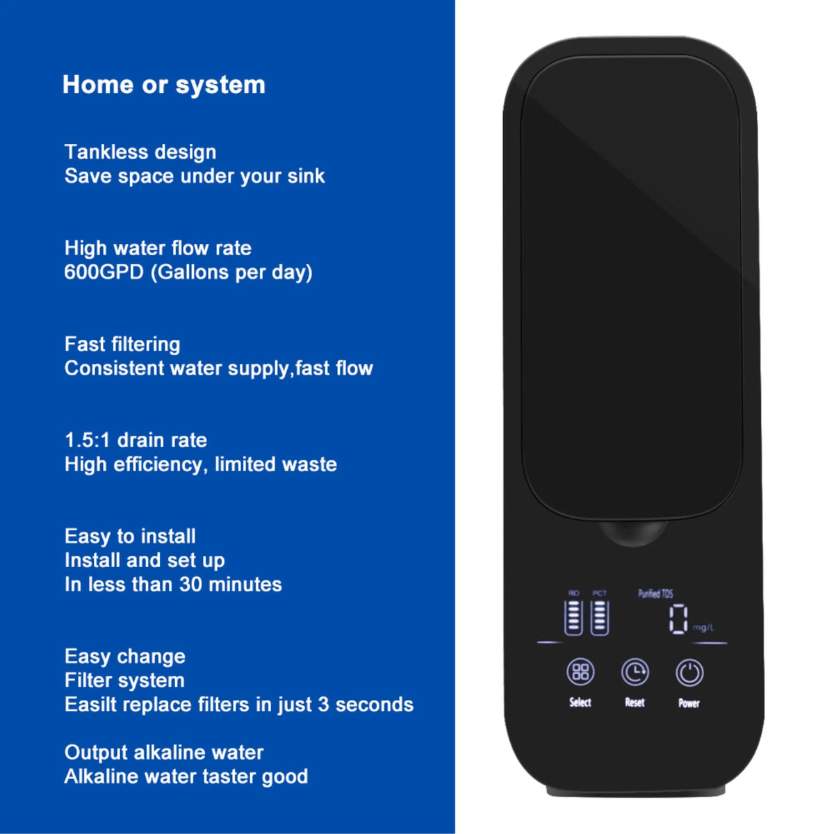 600GPD 0.0001 Micron RO Water Purifier L157198