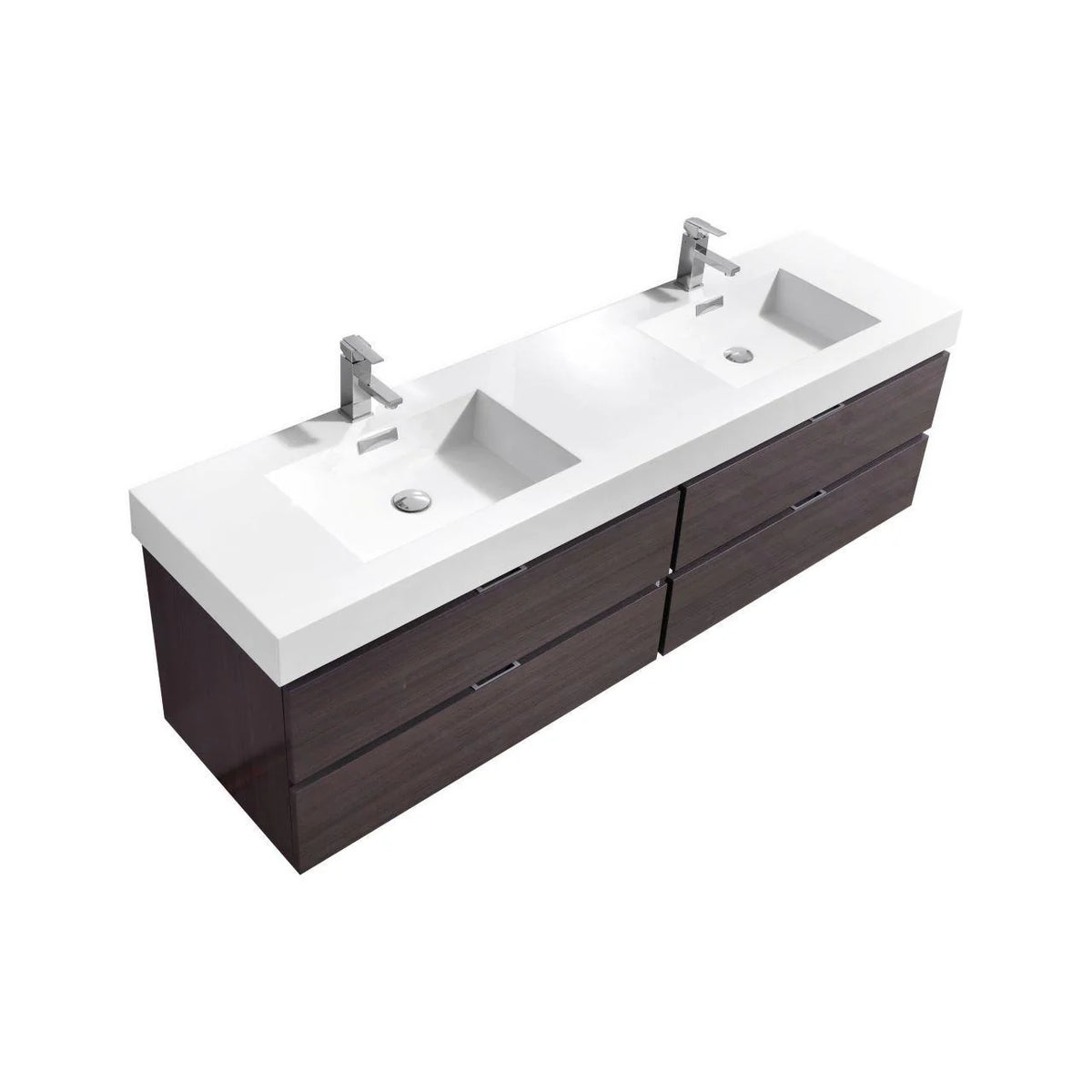 80 in. Double Sink Wall Mount Bathroom Vanity I84946