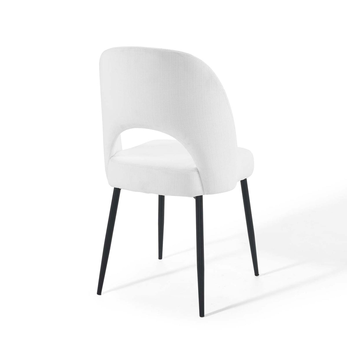 Black White Upholstered Fabric Dining Side Chair J94672