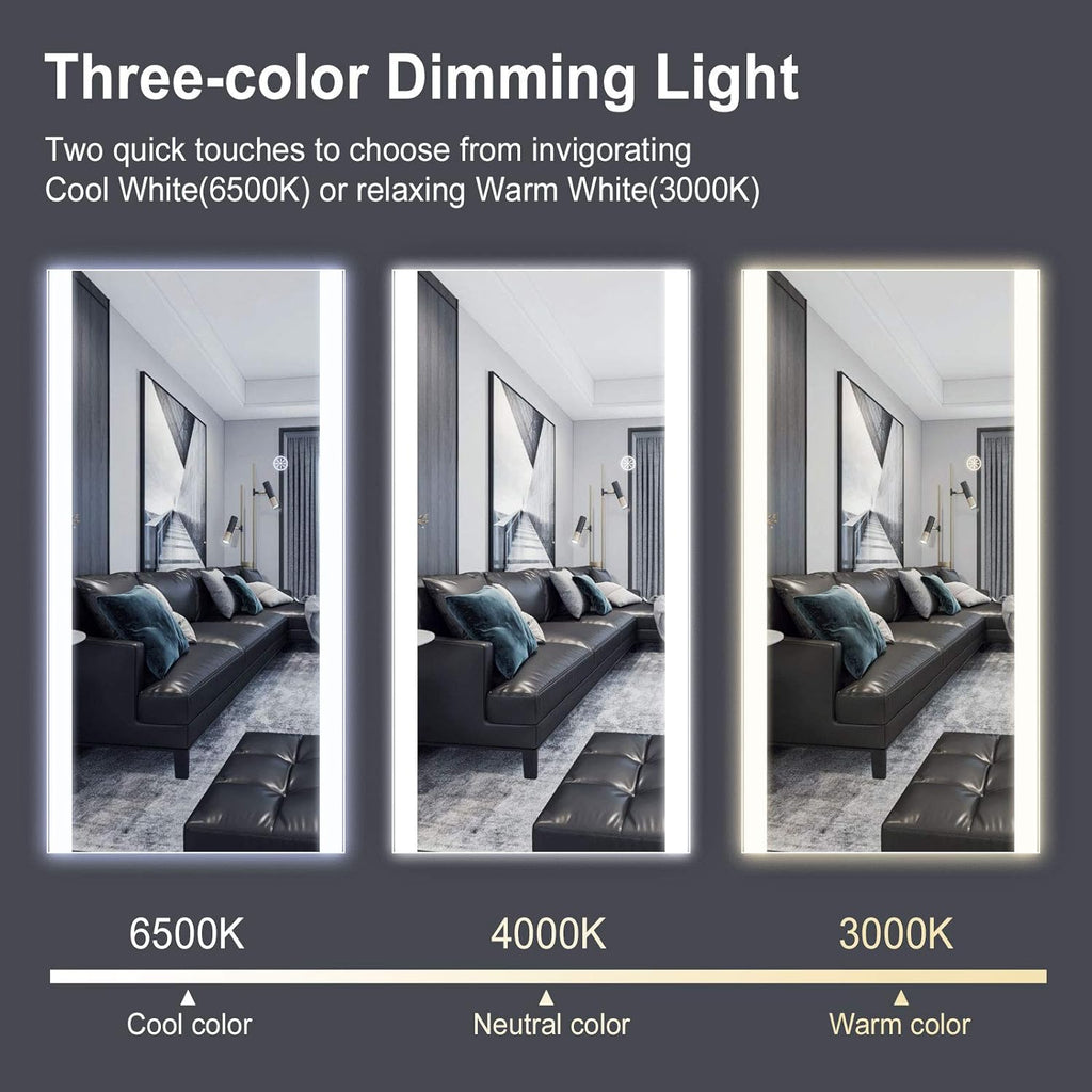 47x22 Full Length LED Wall Mounted Mirror Z769451