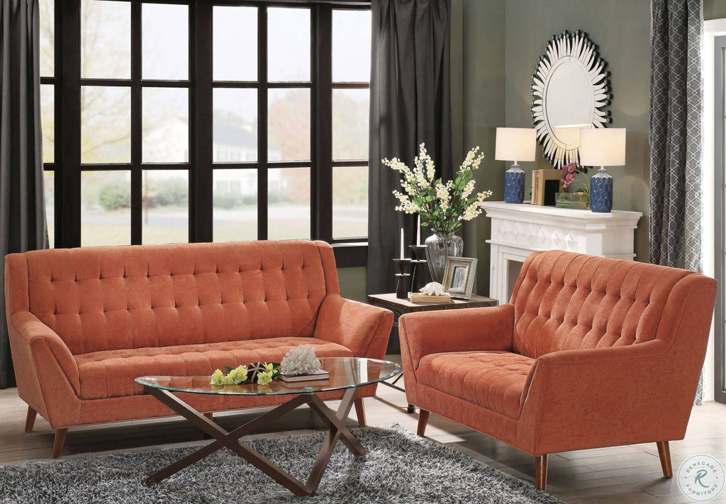 Orange Loveseat Q83248