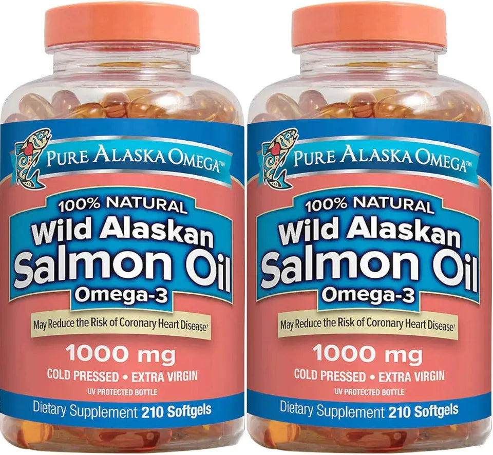 Omega-3 Wild Alaskan Salmon Oil 1000mg Softgels 2 Packs L3765