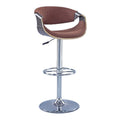 Bent Wood Saddle Seat Pneumatic-Adjustable Stool in Brown Q6188