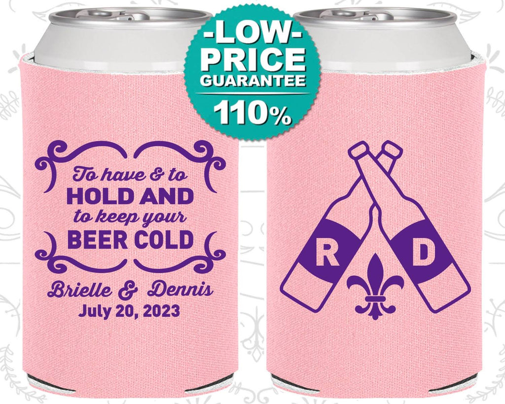 Custom Wedding Favor Can Coolers Q335086