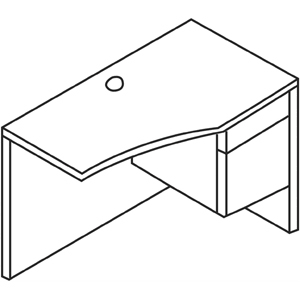 Curved Return Right Desk L3310