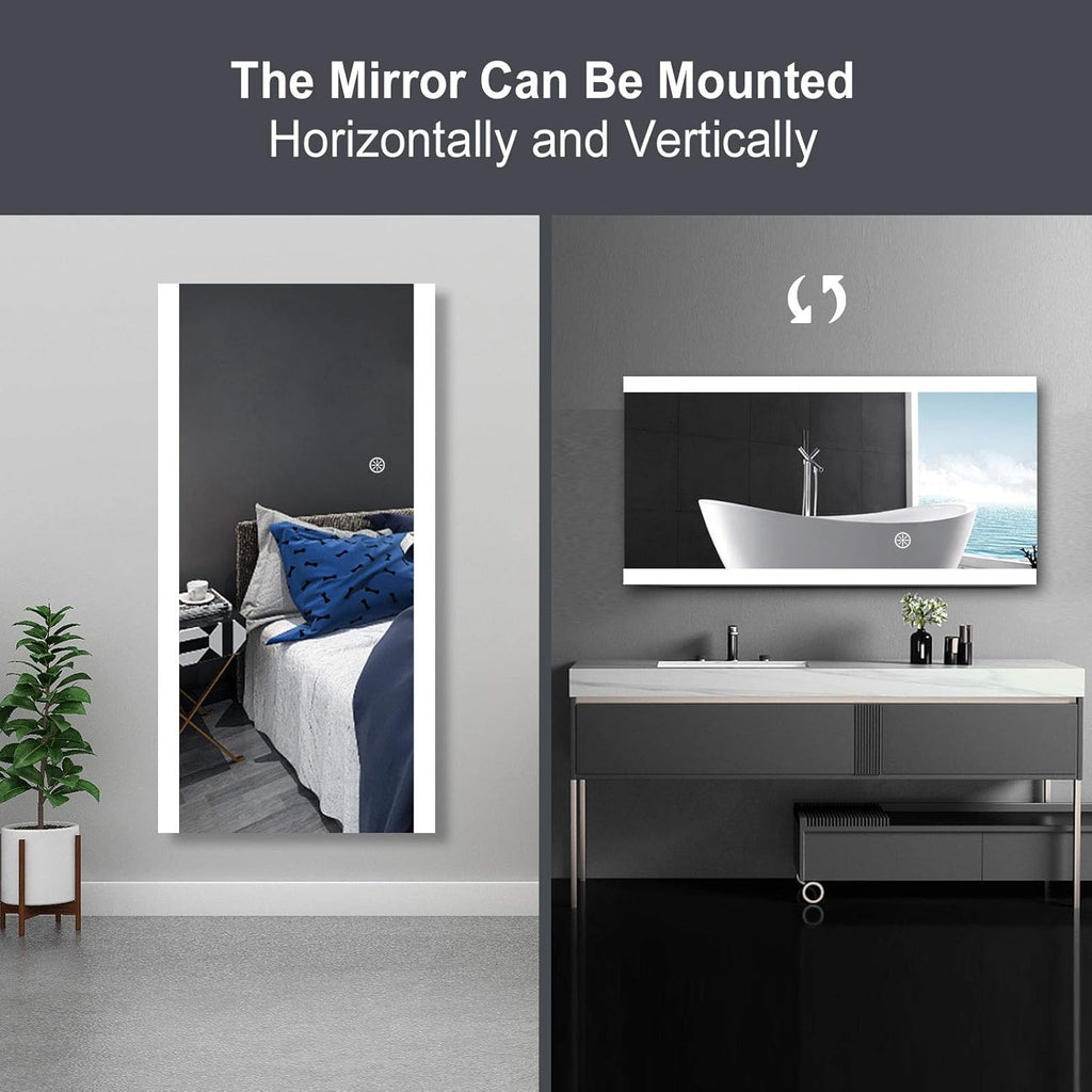 47x22 Full Length LED Wall Mounted Mirror Z769451