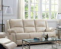 Beige PU Power Motion Sofa T3992