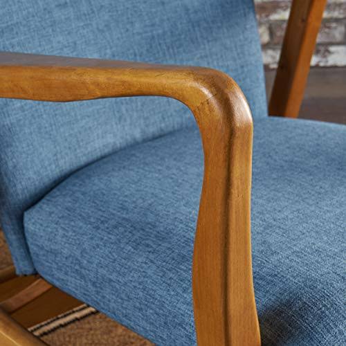 Muted Blue Fabric Rocking Chair D42527