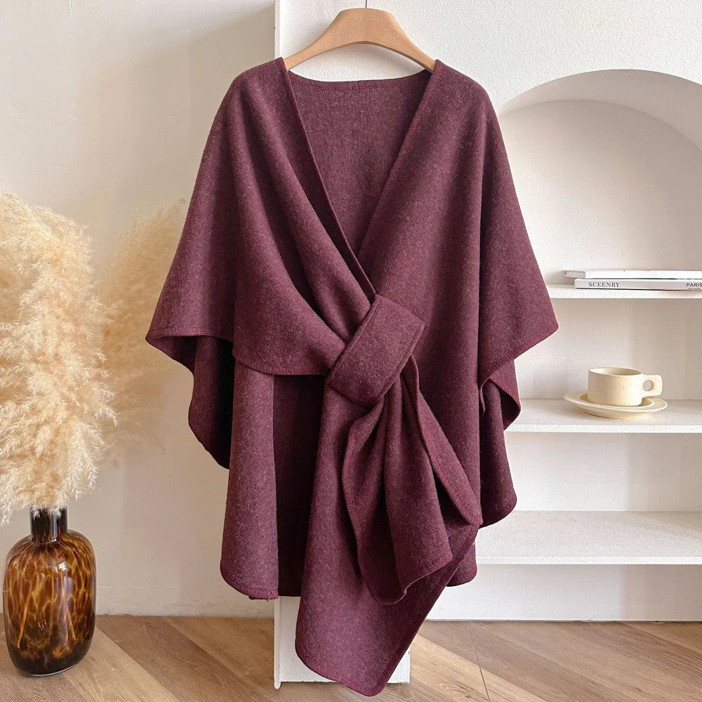 Solid Color Cape Shawl K36629