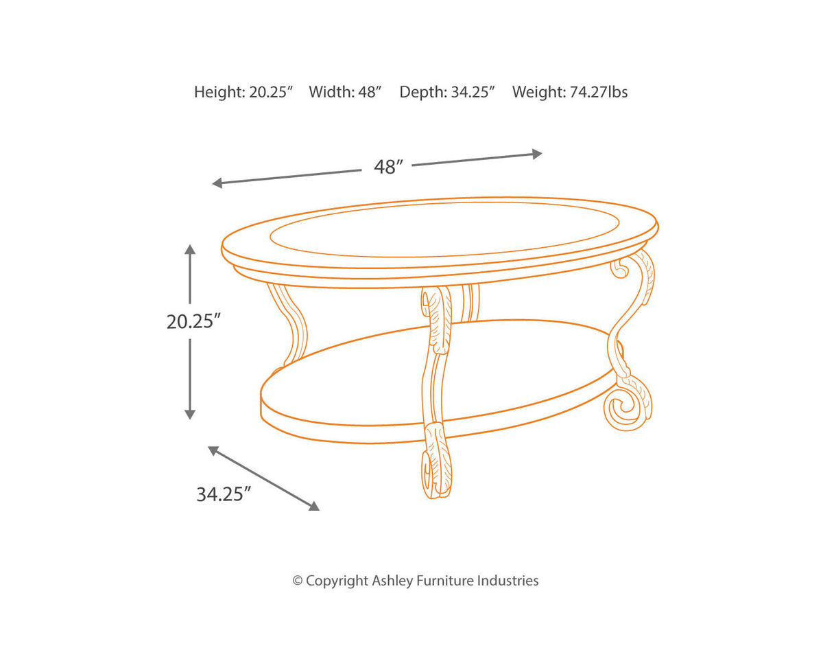 Medium Brown Coffee Table C555