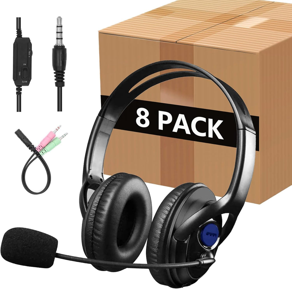 3.5mm Over-The-Head Headset with Microphone, Pack of 2 X588533