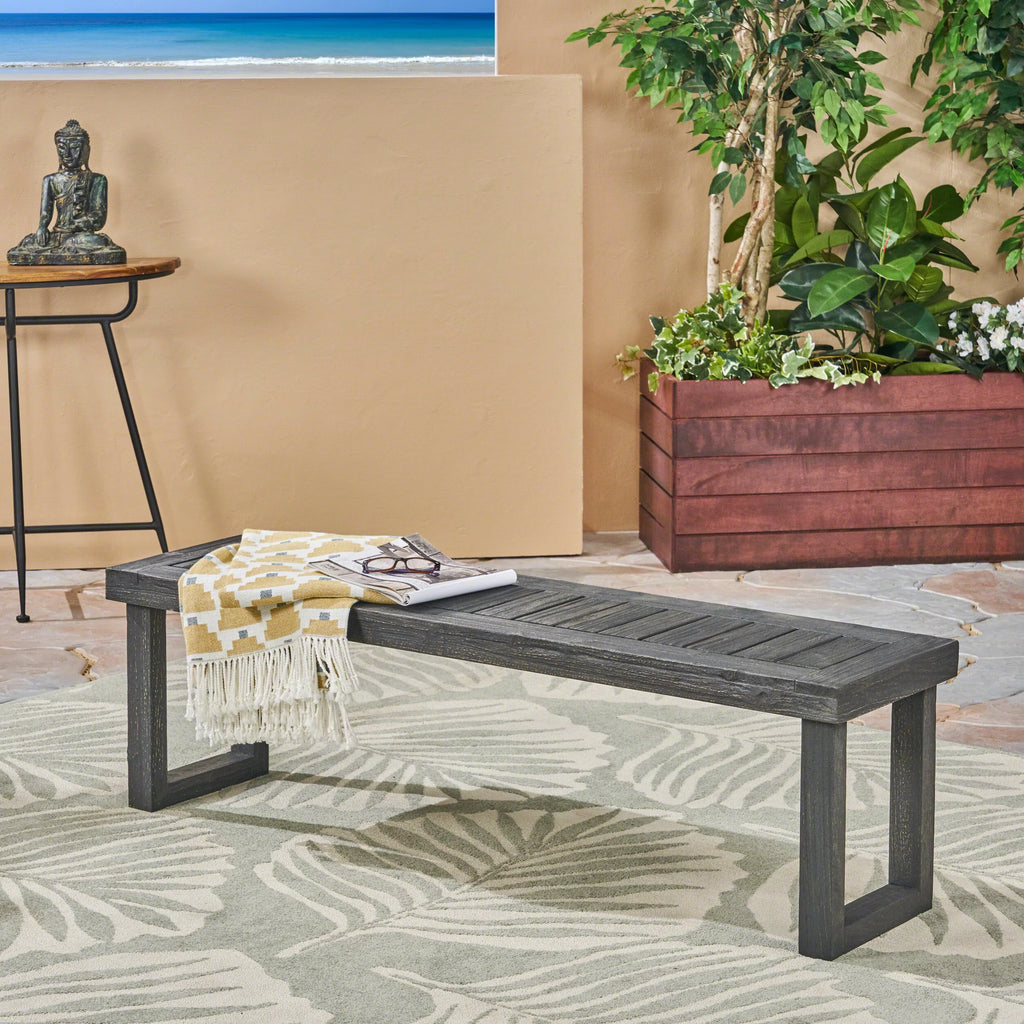 Acacia Wood Bench E3593
