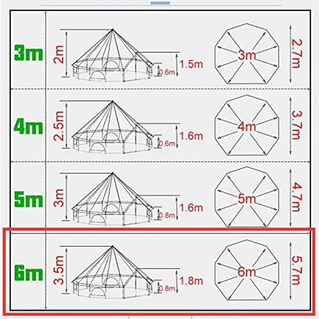 19.69ft Camping Bell Tent with Front Awning T83462