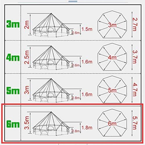 19.69ft Camping Bell Tent with Front Awning T83462