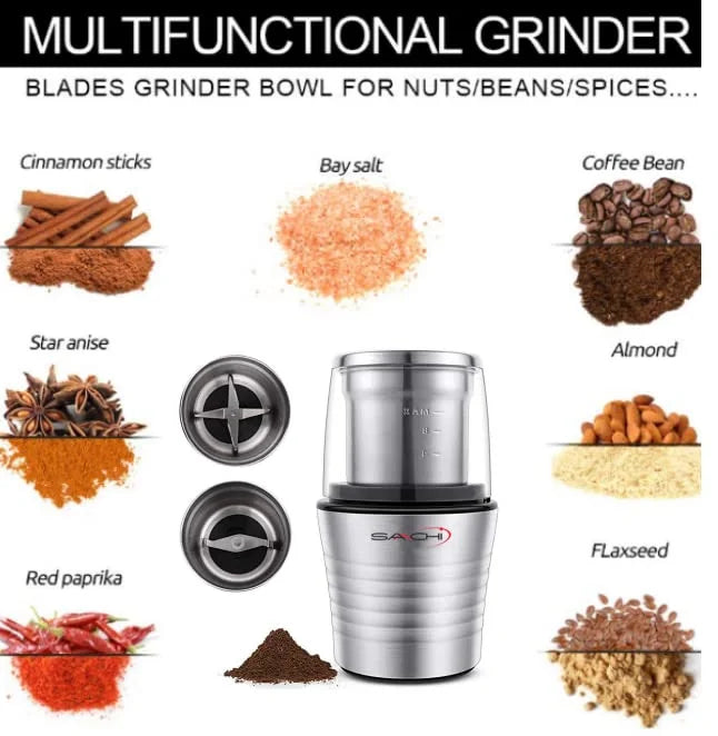 2-in-1 Electric Coffee Grinder and Wet Dry Spice Grinder V79008