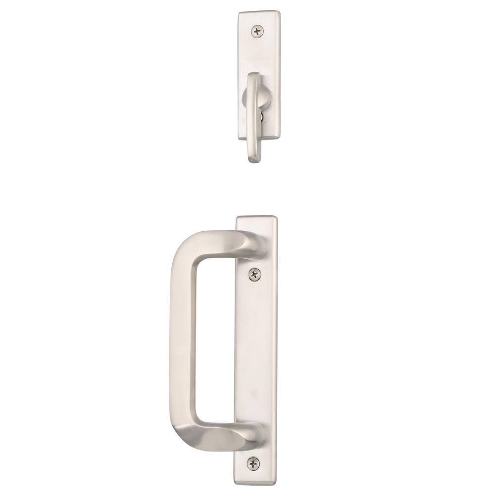 2-Panel Gliding Patio Door Hardware Set in Satin Nickel C50959