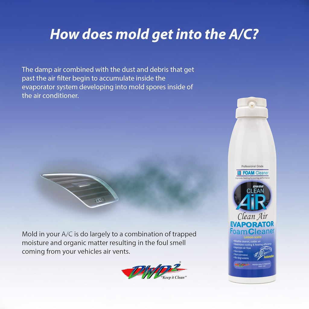 Automotive Foaming AC Evaporator Coil Cleaner & Refresher, Unscented, Pack of 2 W37126