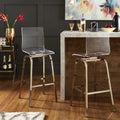 Champagne Gold Acrylic Swivel Bar Stools, Set 2 J1145