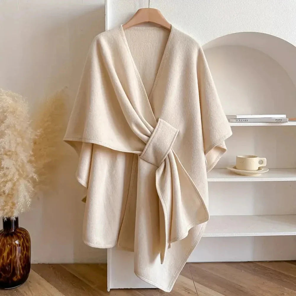 Solid Color Cape Shawl K36629