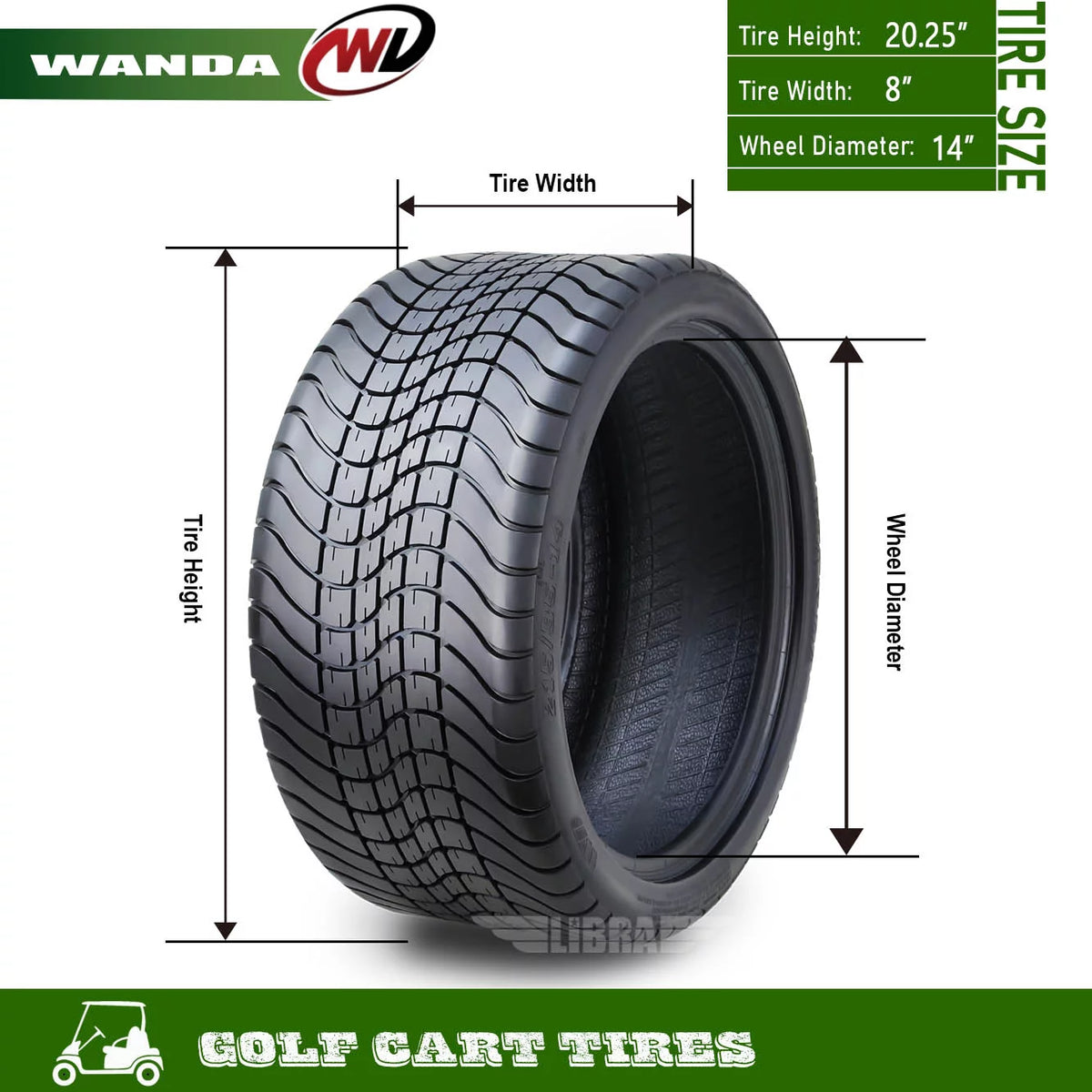 215/35-14 4 Ply Golf Cart ATV Tires Z114
