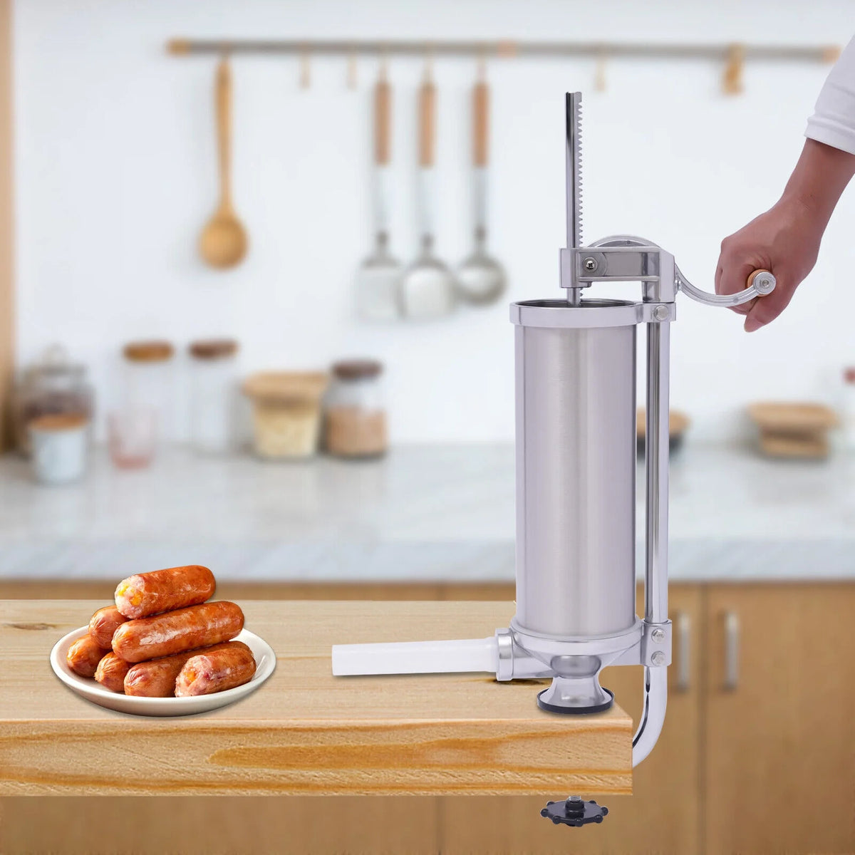 2.5L Stainless Steel Sausage Filler Meat Stuffer O15016