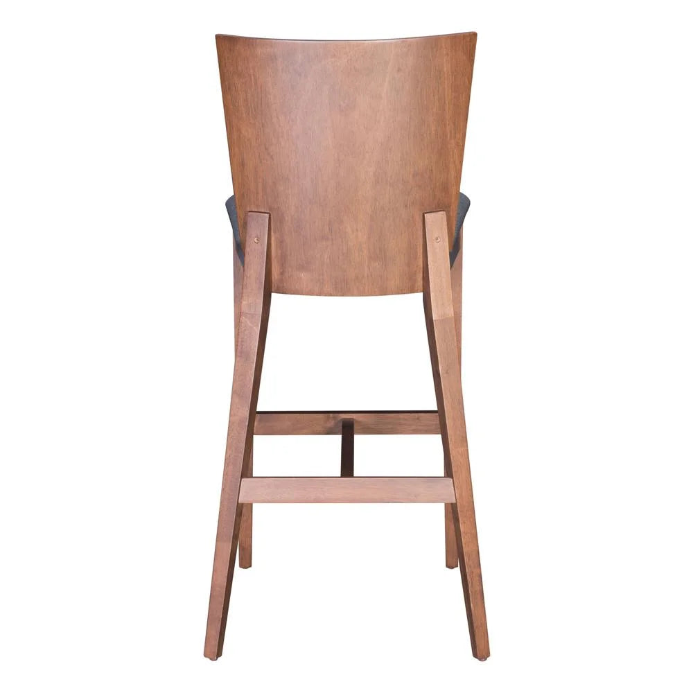 Walnut Dark Gray Bar Chair E9229
