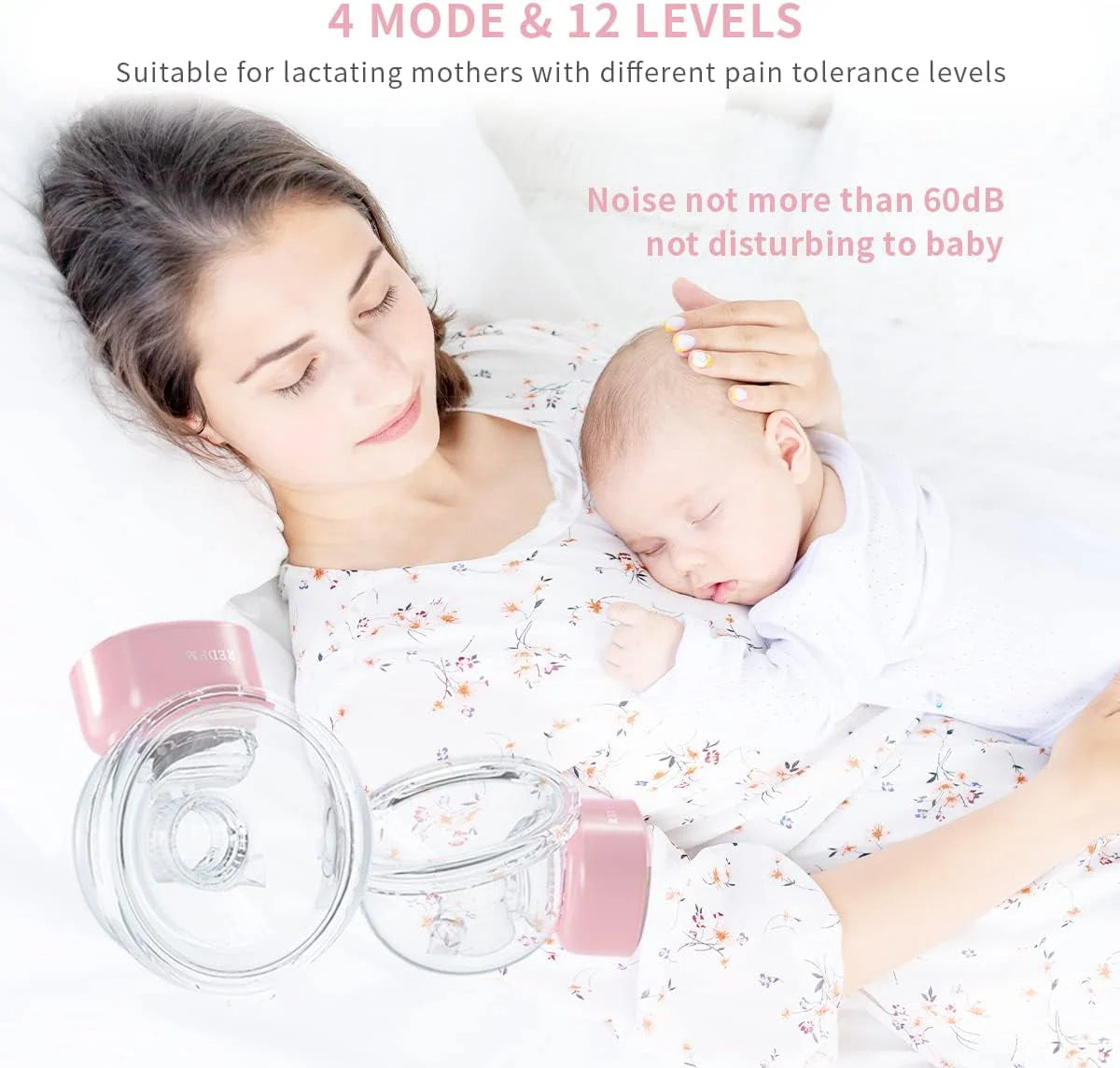 2 Portable Wearable Electric Breast Pumps E584