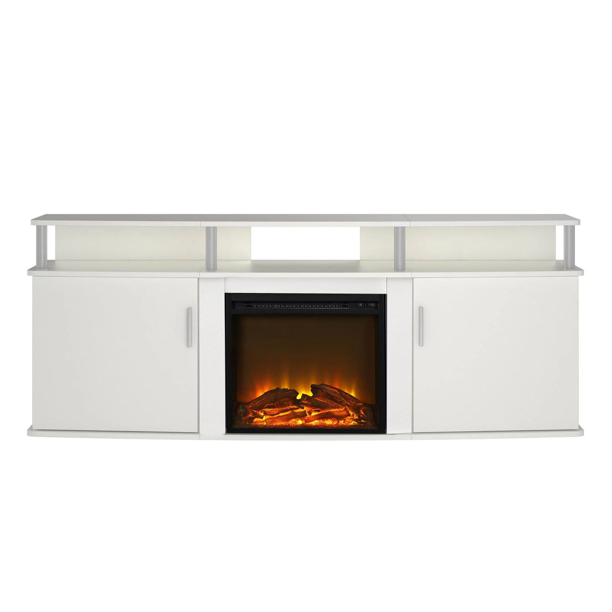 White Electric Fireplace TV Console Y25363