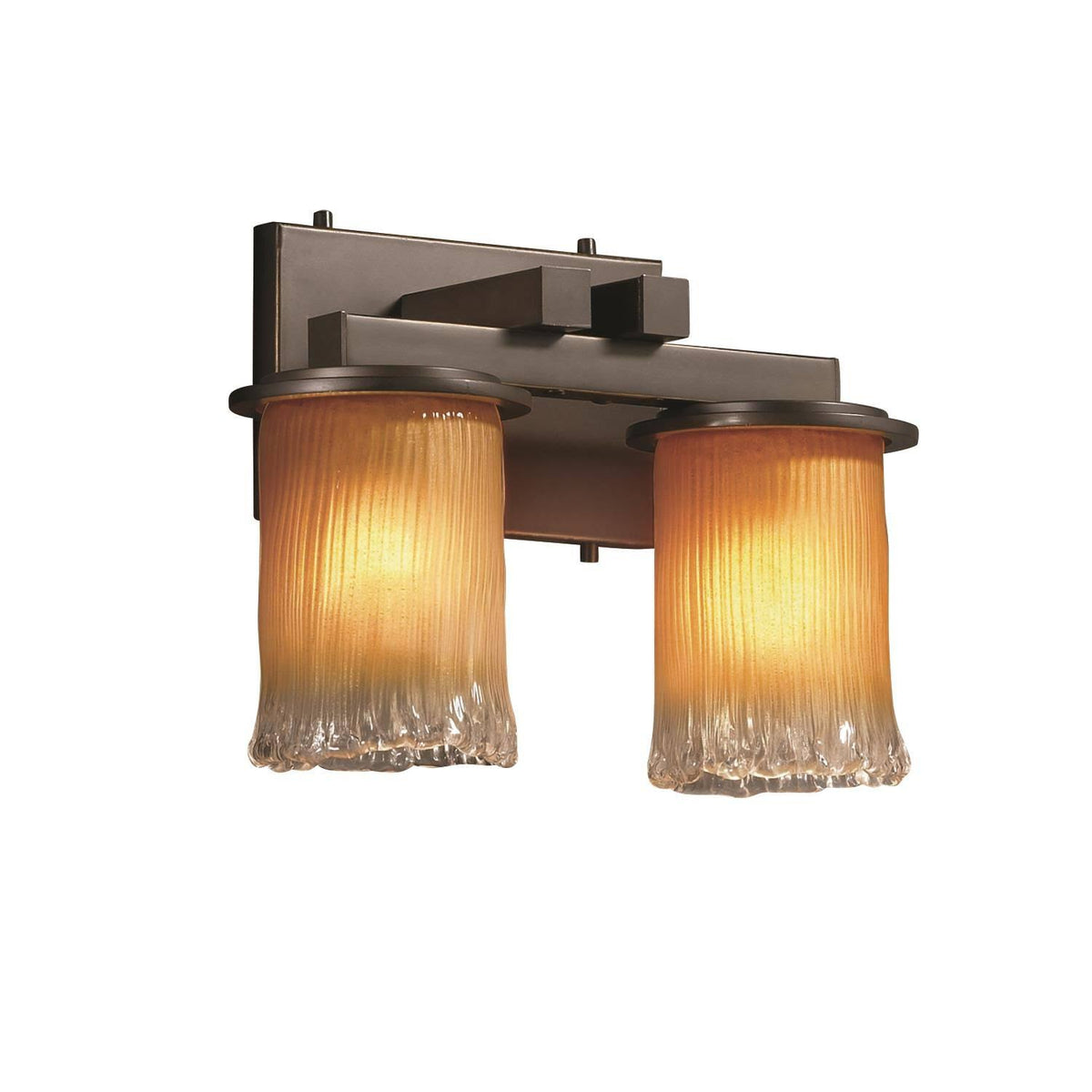 2-Light Straight-Bar Bath Bar in Dark Bronze V560607