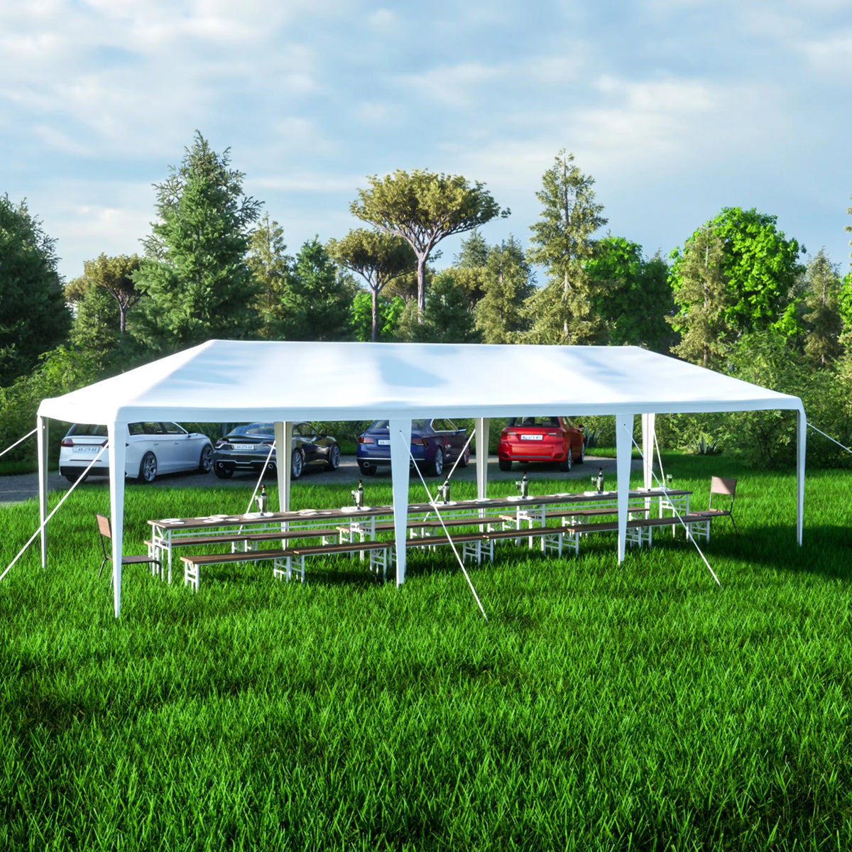 10x30' Outdoor Canopy Tent with 5 Removable Sidewalls I993740