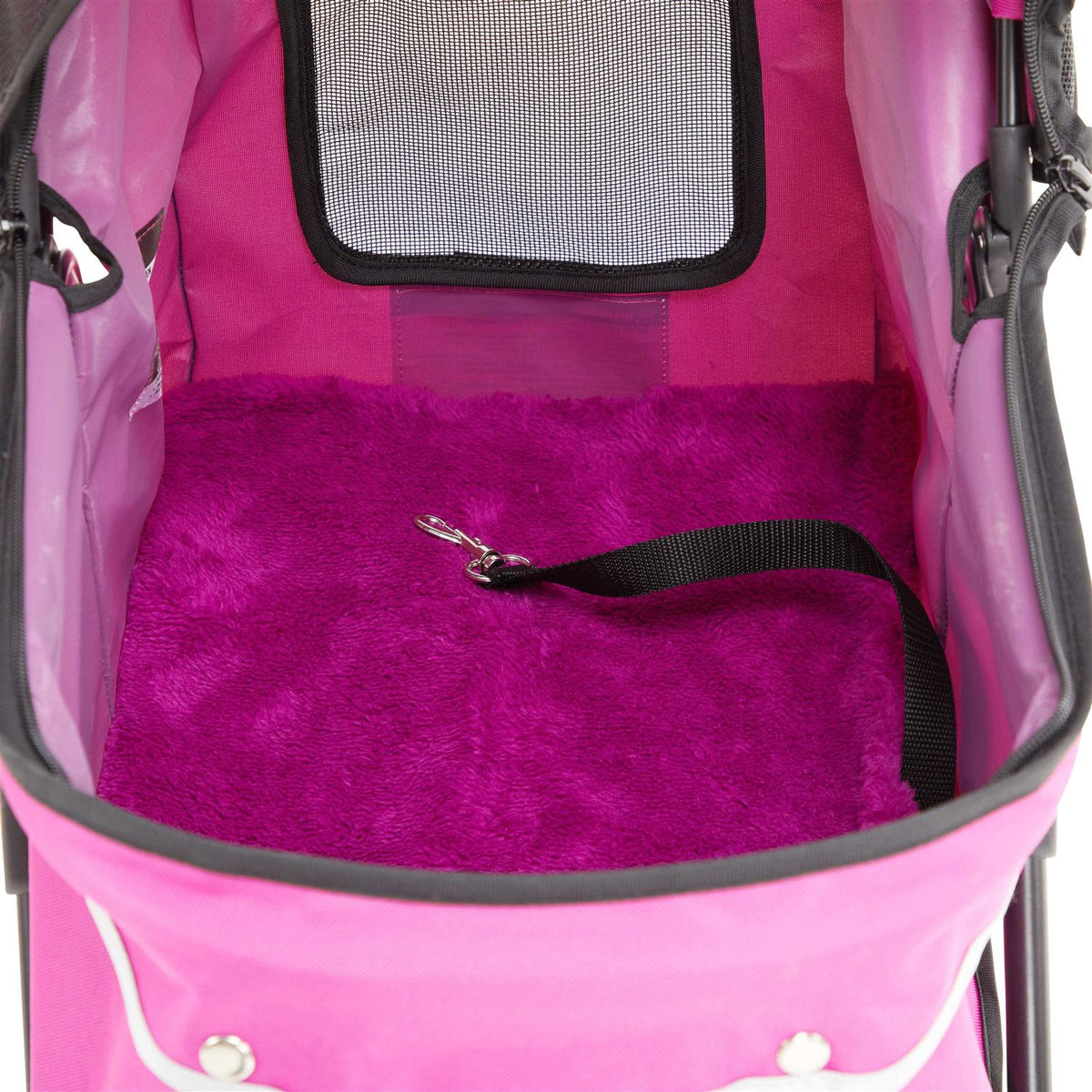 Reflective Gray Pet Stroller F1894