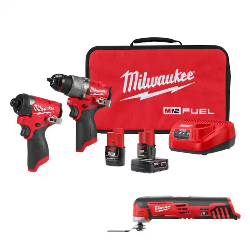 12-Volt Li-Ion Brushless Cordless Hammer Drill and Impact Driver Combo Kit (2-Tool) R215