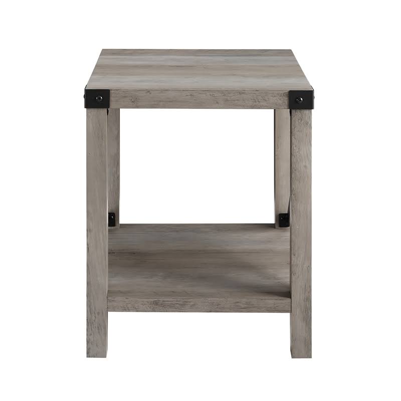 Gray Wash Metal Side Table G71567
