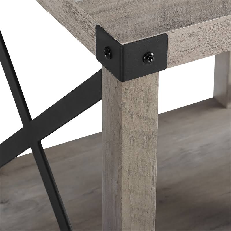 Gray Wash Metal Side Table G71567