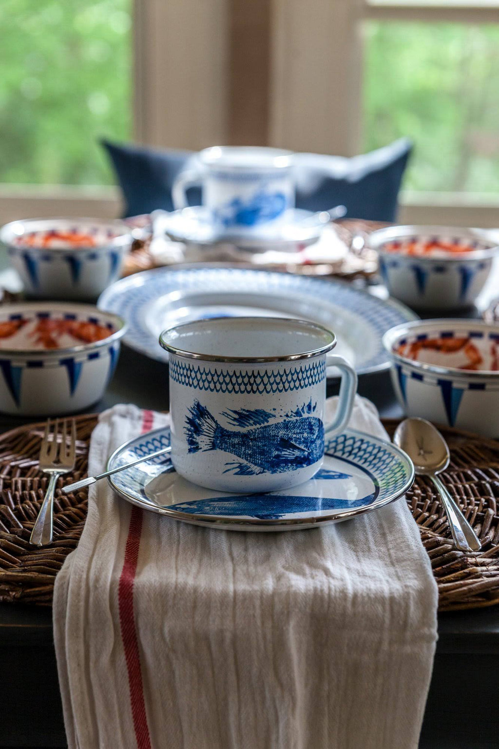 Set of 4 Enamelware Mugs G961969