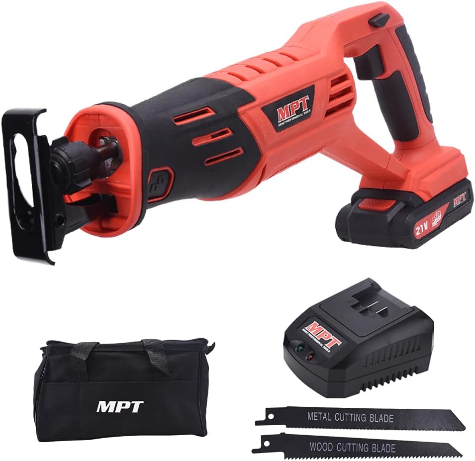 21V Cordless Reciprocating Saw with Battery and Charger X191