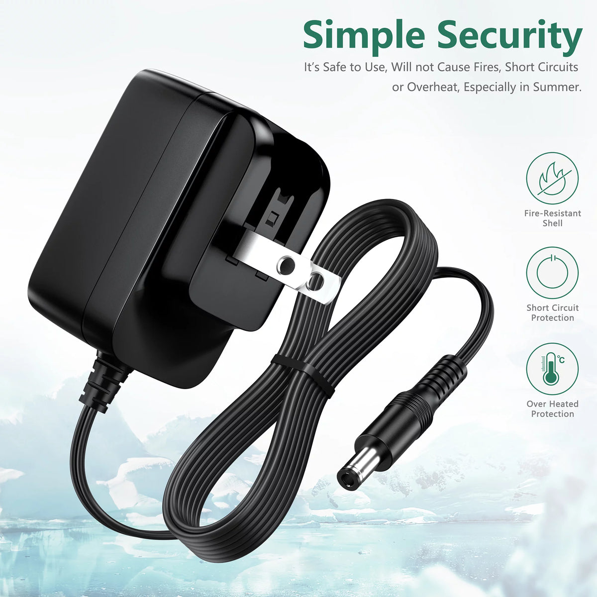 UL Listed AC / DC Adapter Switching Power Supply Cord Cable Wall Charger W9505