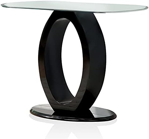 Glossy Black Wood Console Table Q94145