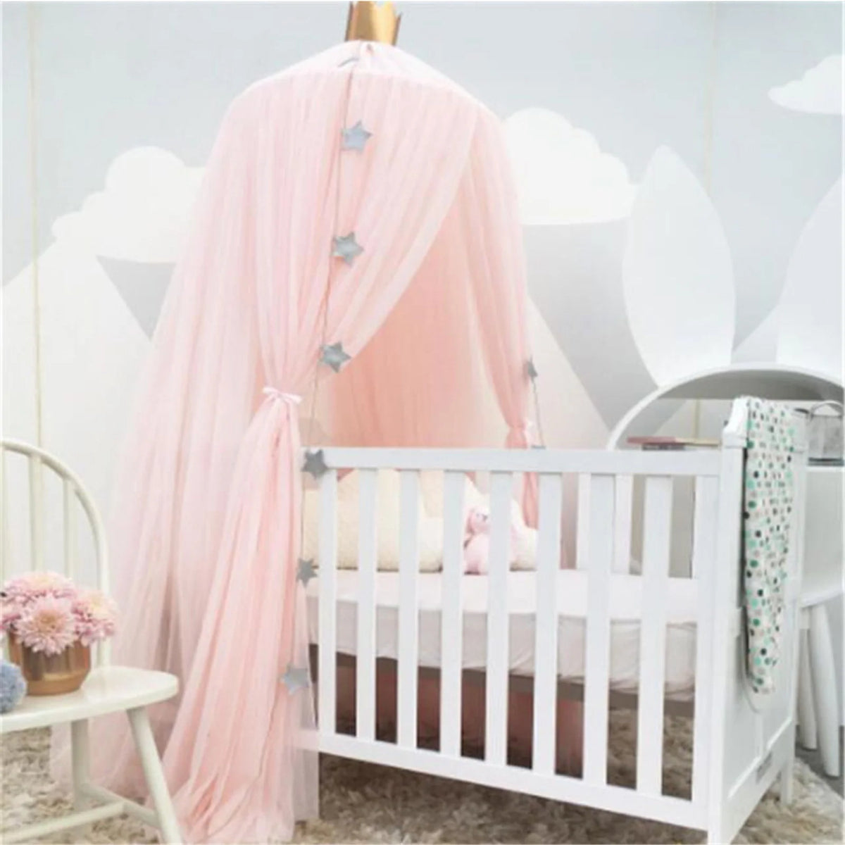 Round Lace Dome Mosquito Net Bed Canopy L4103