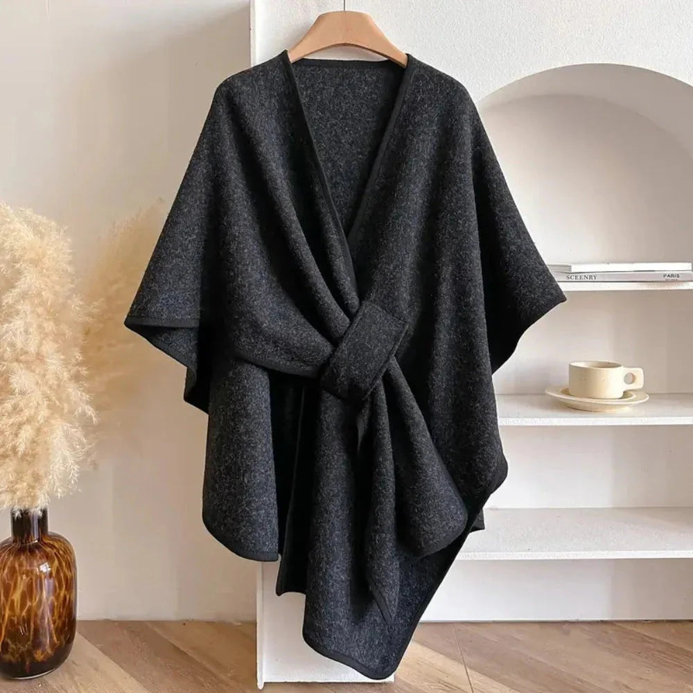 Solid Color Cape Shawl K36629