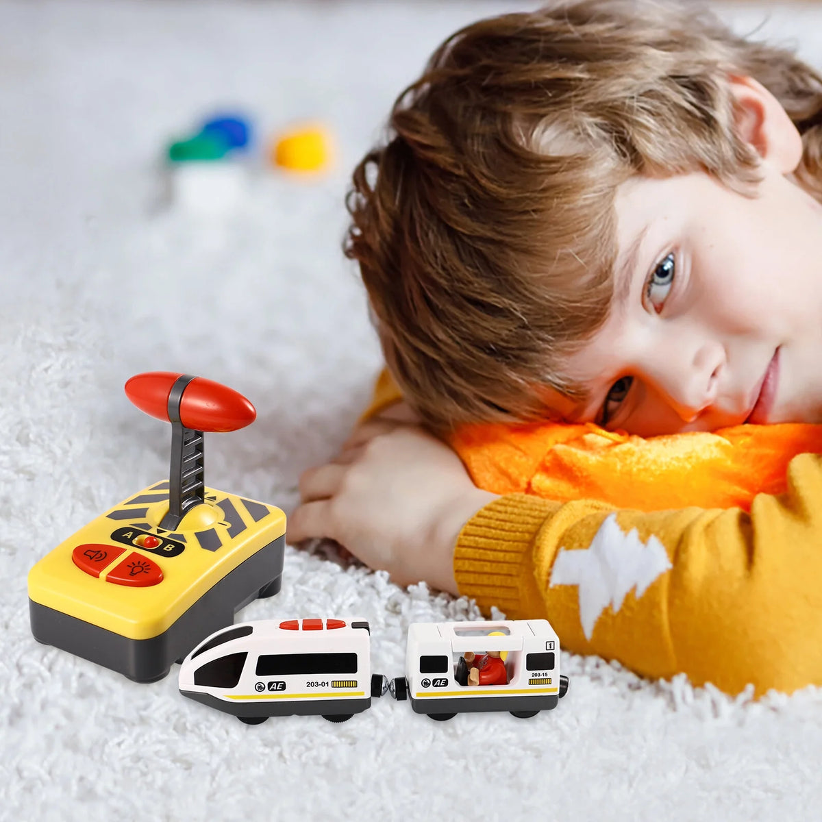 Electric Train Toy RC Train Model Educational Toy for Kids Children V891