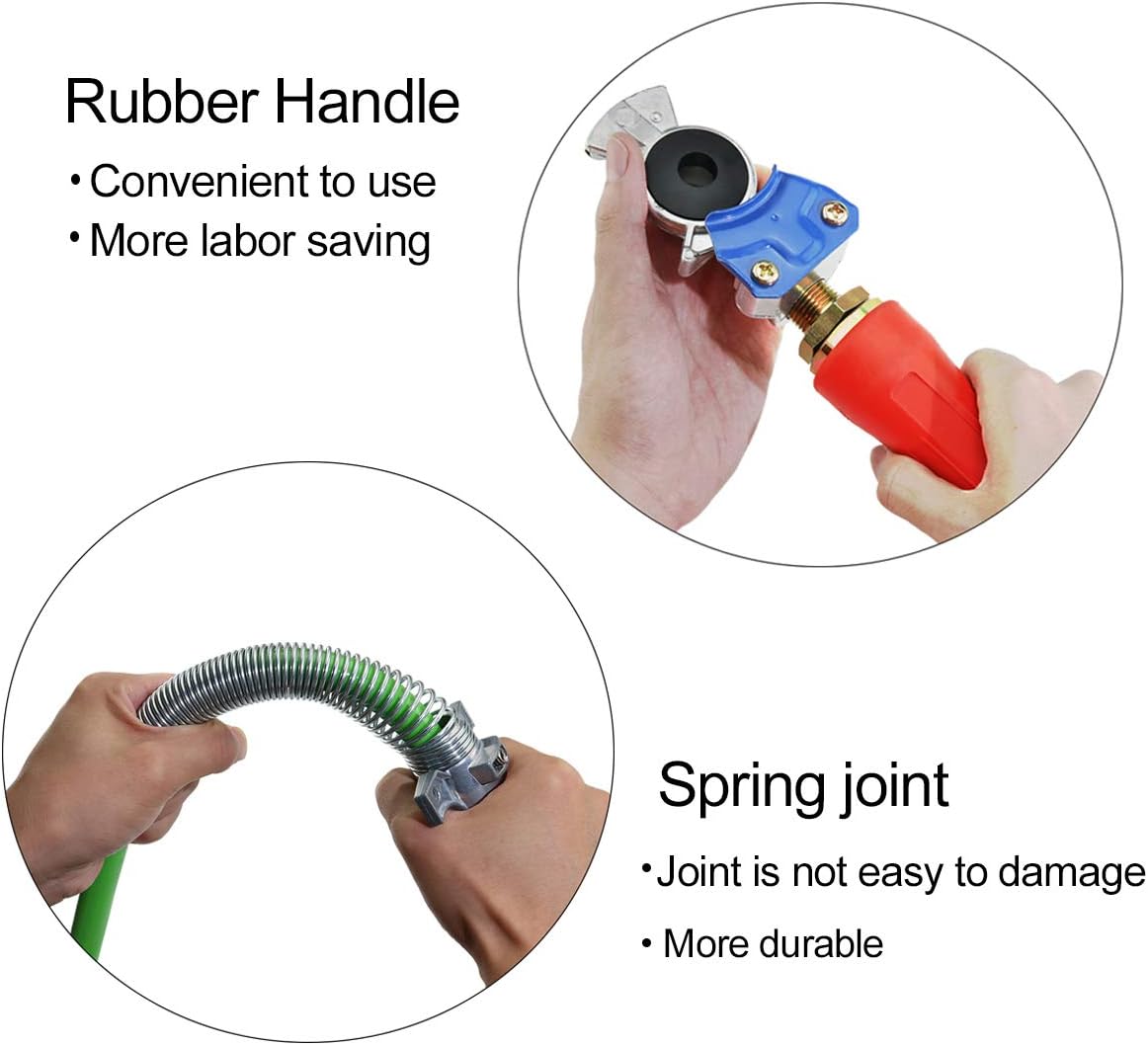 15ft 3 in 1 ABS & Power Air Line Hose Wrap 7 Way Electrical Cable with Handle Grip A855