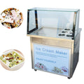 Commercial Fried Yogurt Machine with Dust Cover & 6 Buckets O48831
